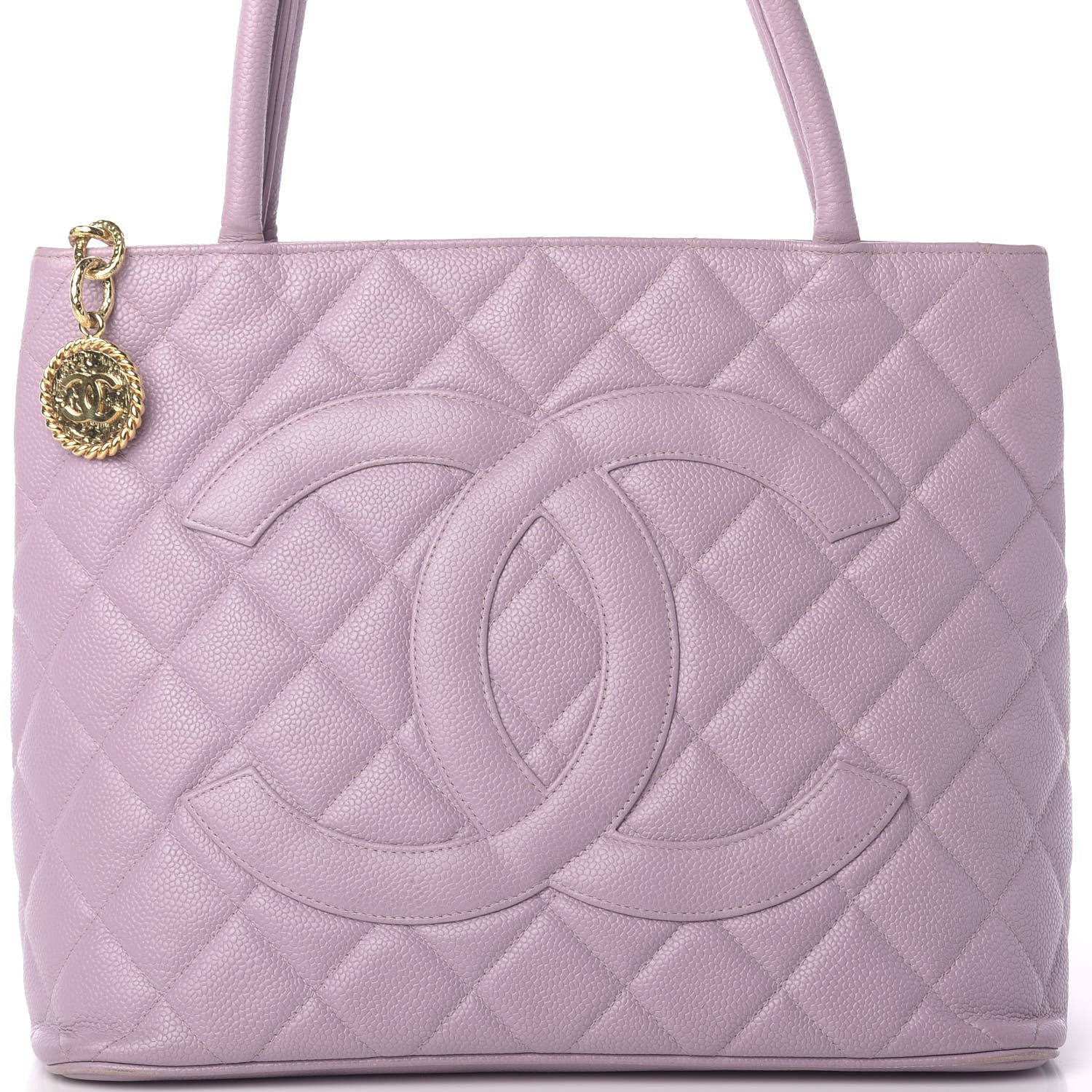 Chanel Caviar Quilted Medallion Tote Purple 12 of 12