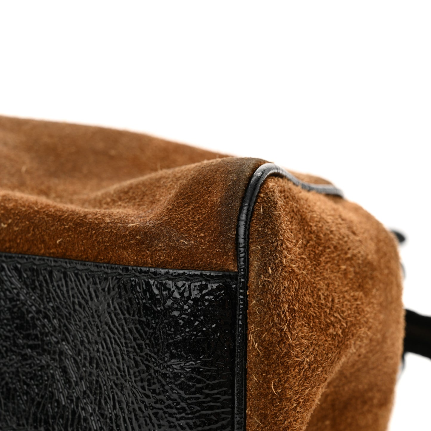Suede Ophidia Medium Re(Belle) Top Handle Bag Nocciola Black
