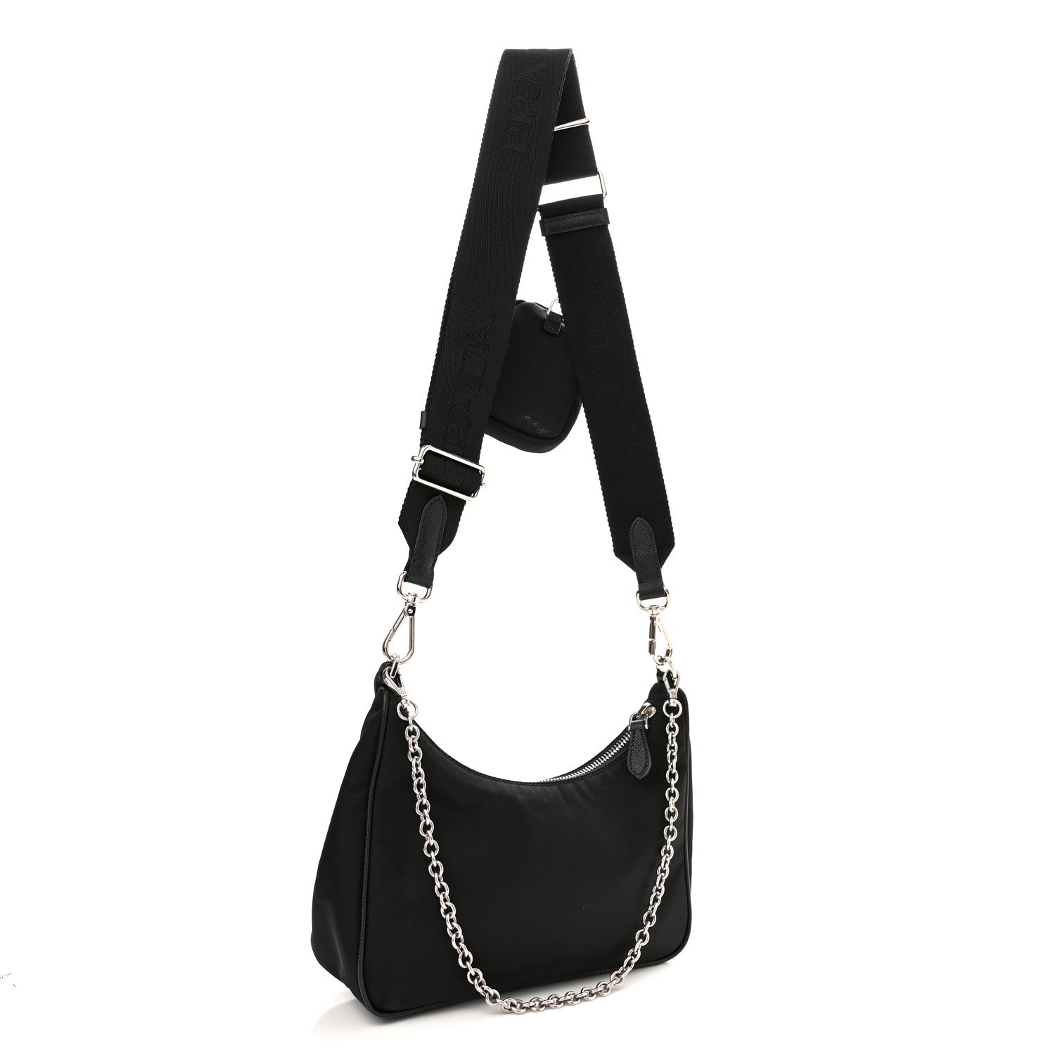 Prada Nylon Re-Edition 2005 Shoulder Bag Black 3 of 10