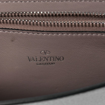 Valentino Garavani Metallic Pebbled Calfskin Rockstud Phone Case With Chain Silver 5 of 8