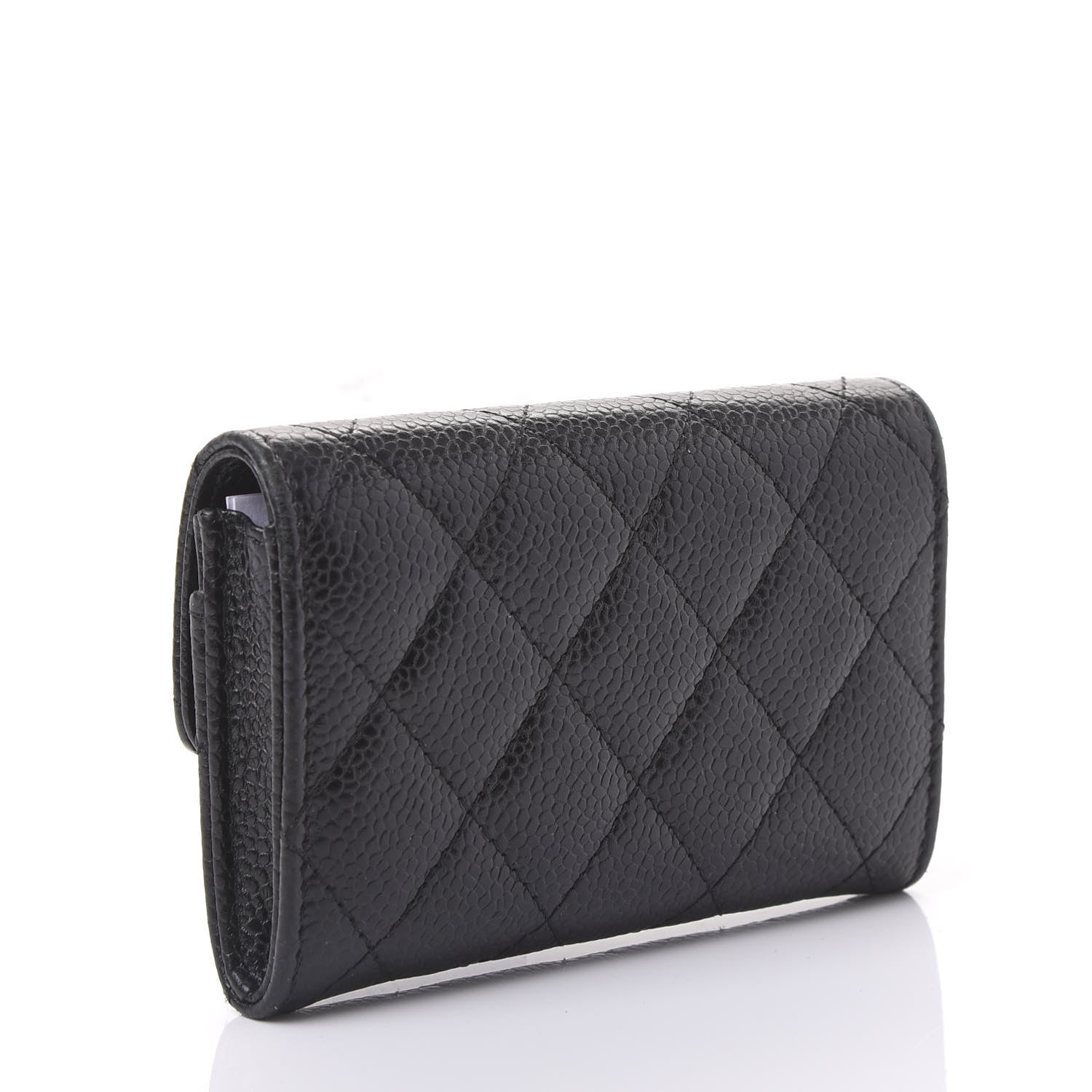 Chanel Caviar Quilted Flap Card Holder Black 2 of 10