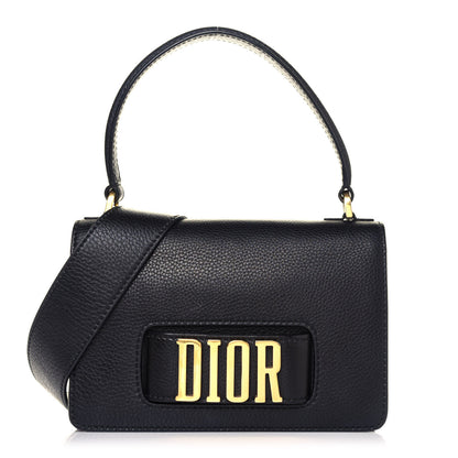 Christian Dior Grained Calfskin Dio(r)evolution Top Handle Flap Bag Black 1 of 10
