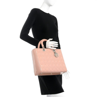Christian Dior Patent Cannage Large Lady Dior Light Pink 3 of 8