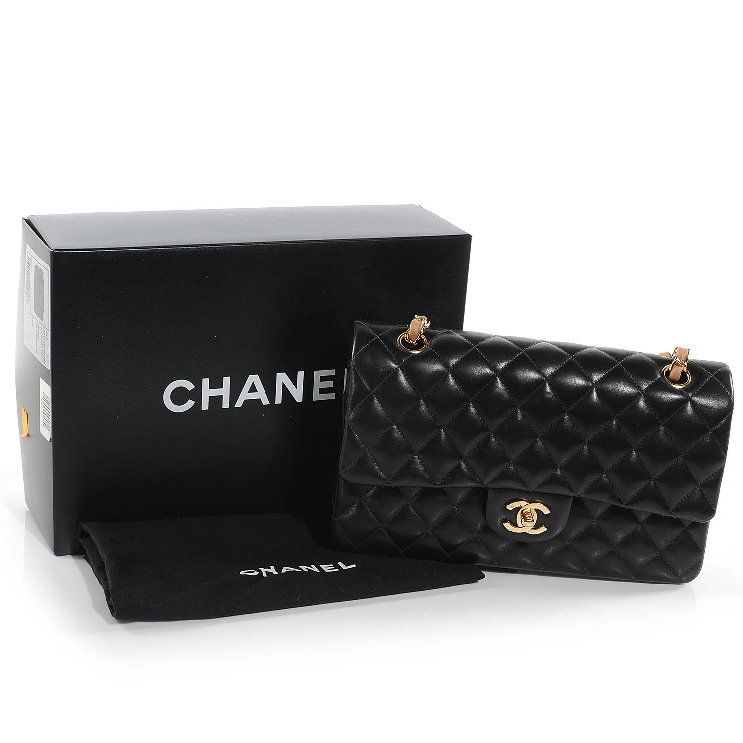 Chanel Lambskin Double Flap Medium Black 5 of 8