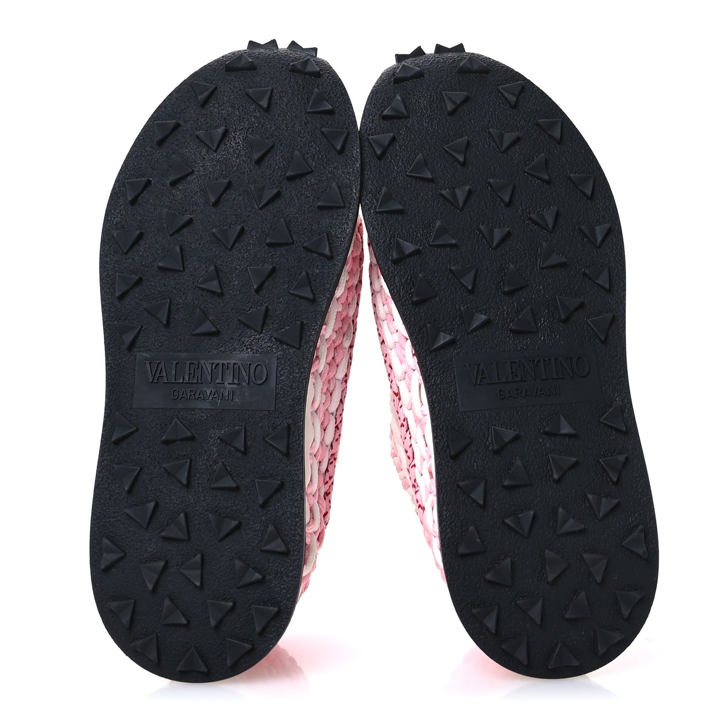 Fabric Crochet Womens Low Top Sneakers 39.5 Pink
