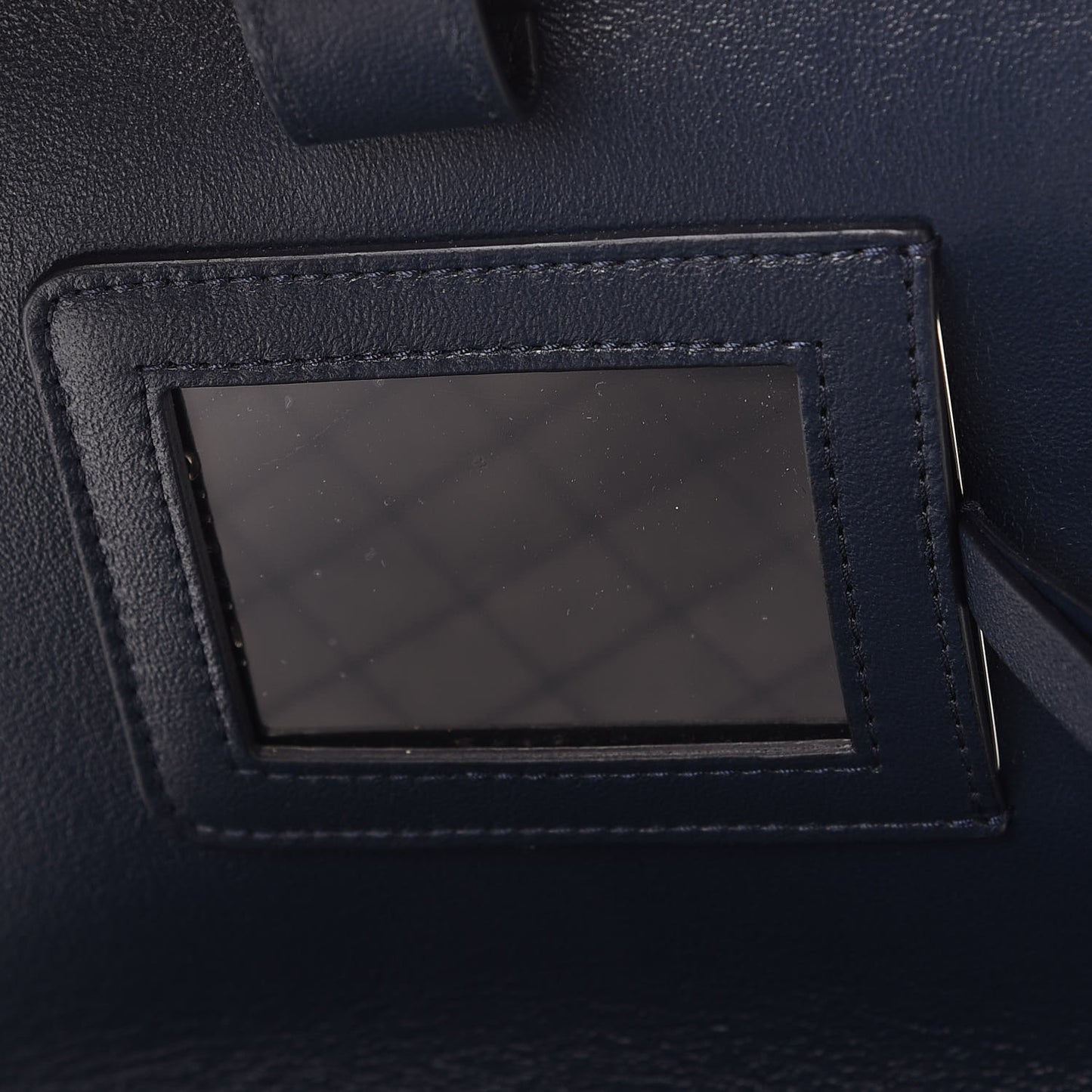 Caviar Quilted Large CC Filigree Vanity Case Navy