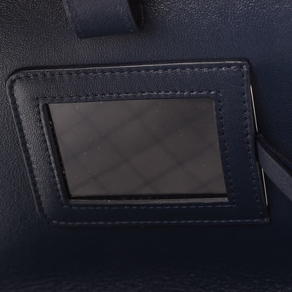 Chanel Caviar Quilted Large CC Filigree Vanity Case Navy 8 of 10