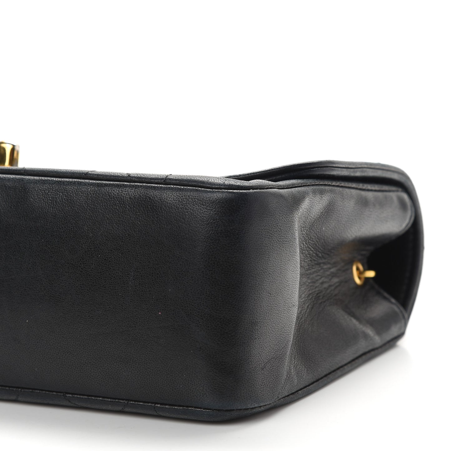 Lambskin Quilted Medium Single Flap Black