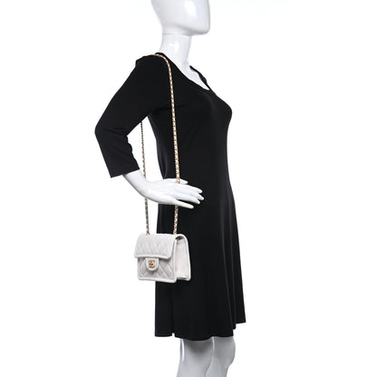 Chanel Caviar Quilted Mini Sweet Classic Flap White 2 of 9