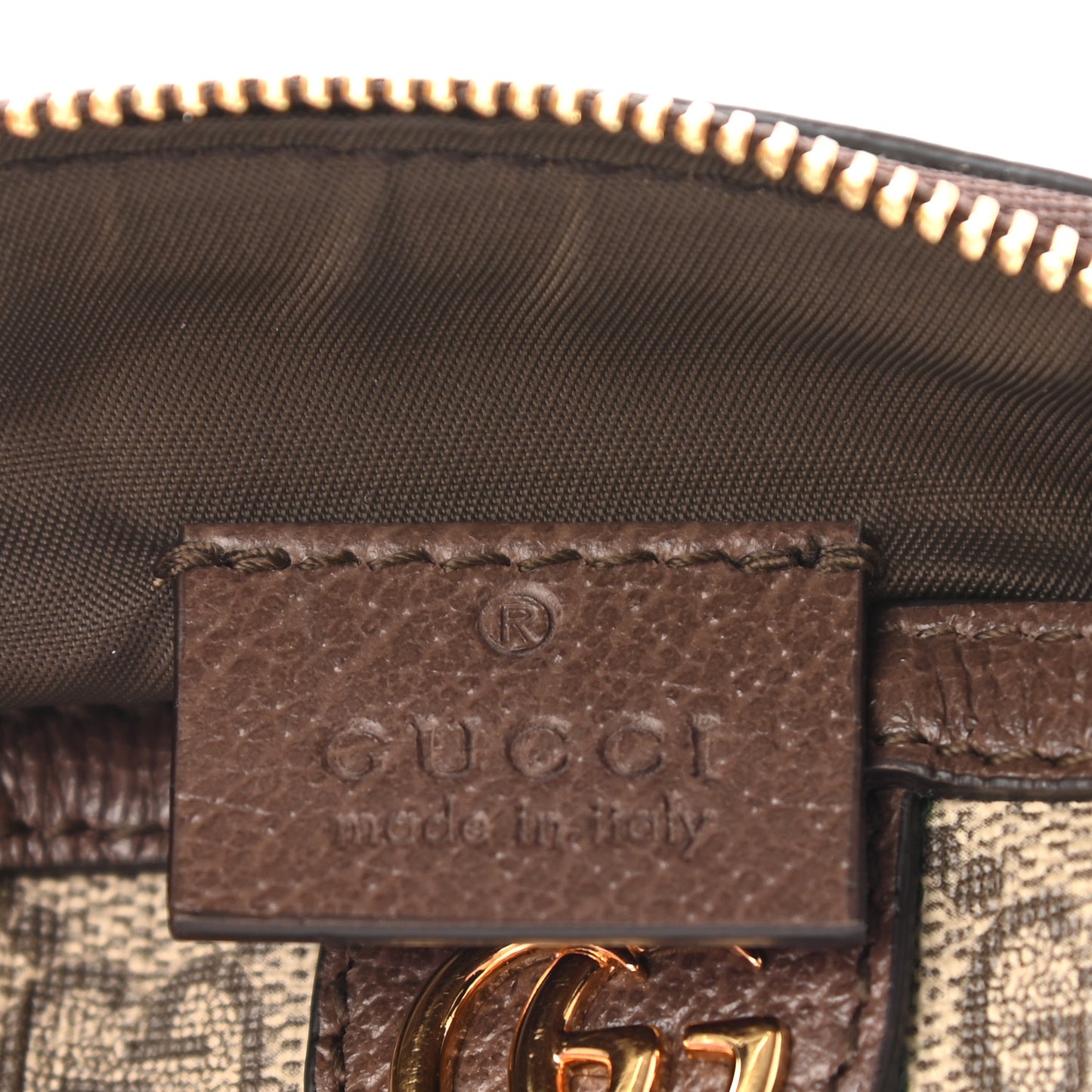 GG Supreme Monogram Web Ophidia Dome Key Pouch Beige New Acero