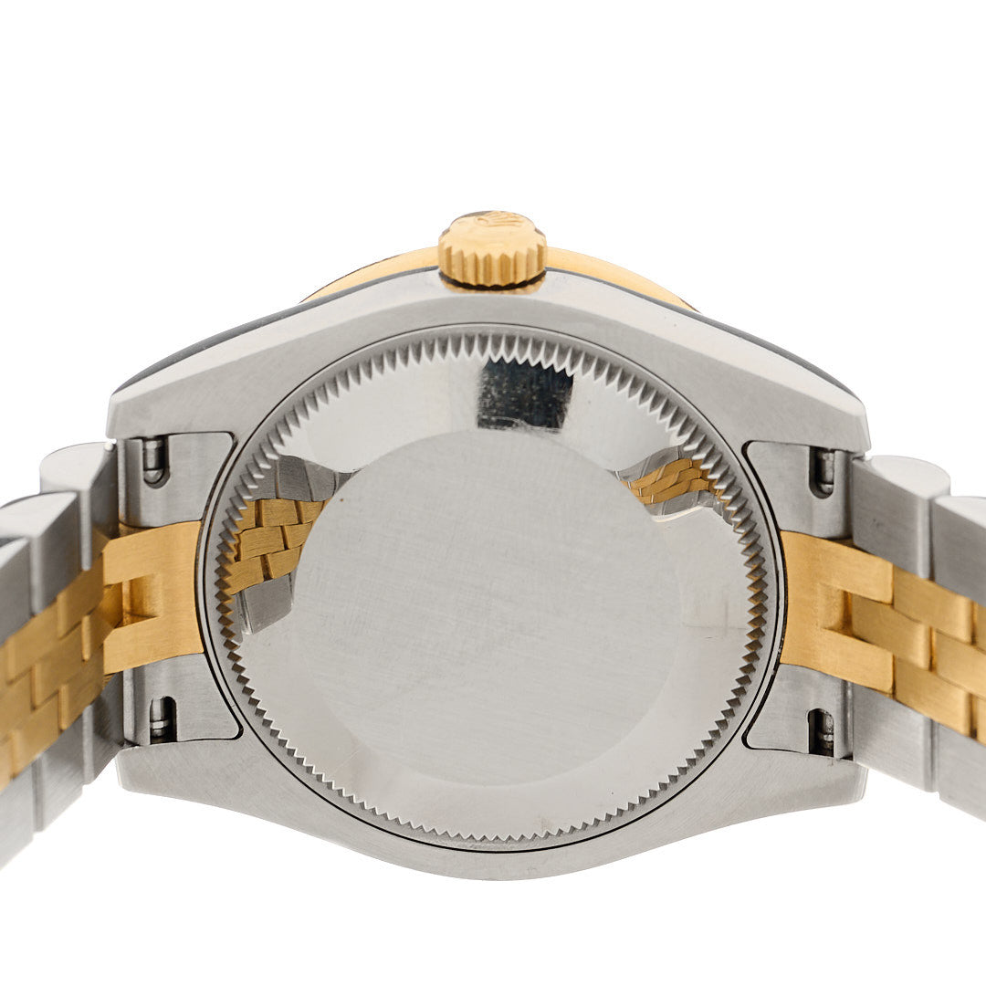 Rolex Stainless Steel 18K Yellow Gold Diamond 31mm Oyster Perpetual Datejust Watch Silver 178383 4 of 5