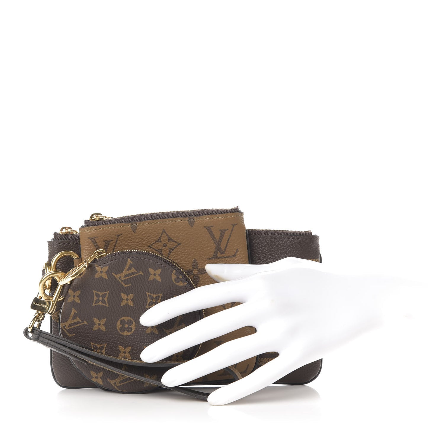 Reverse Monogram Giant Trio Pouch
