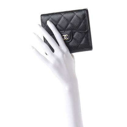 Chanel Caviar Quilted Compact Flap Wallet Black 2 of 10