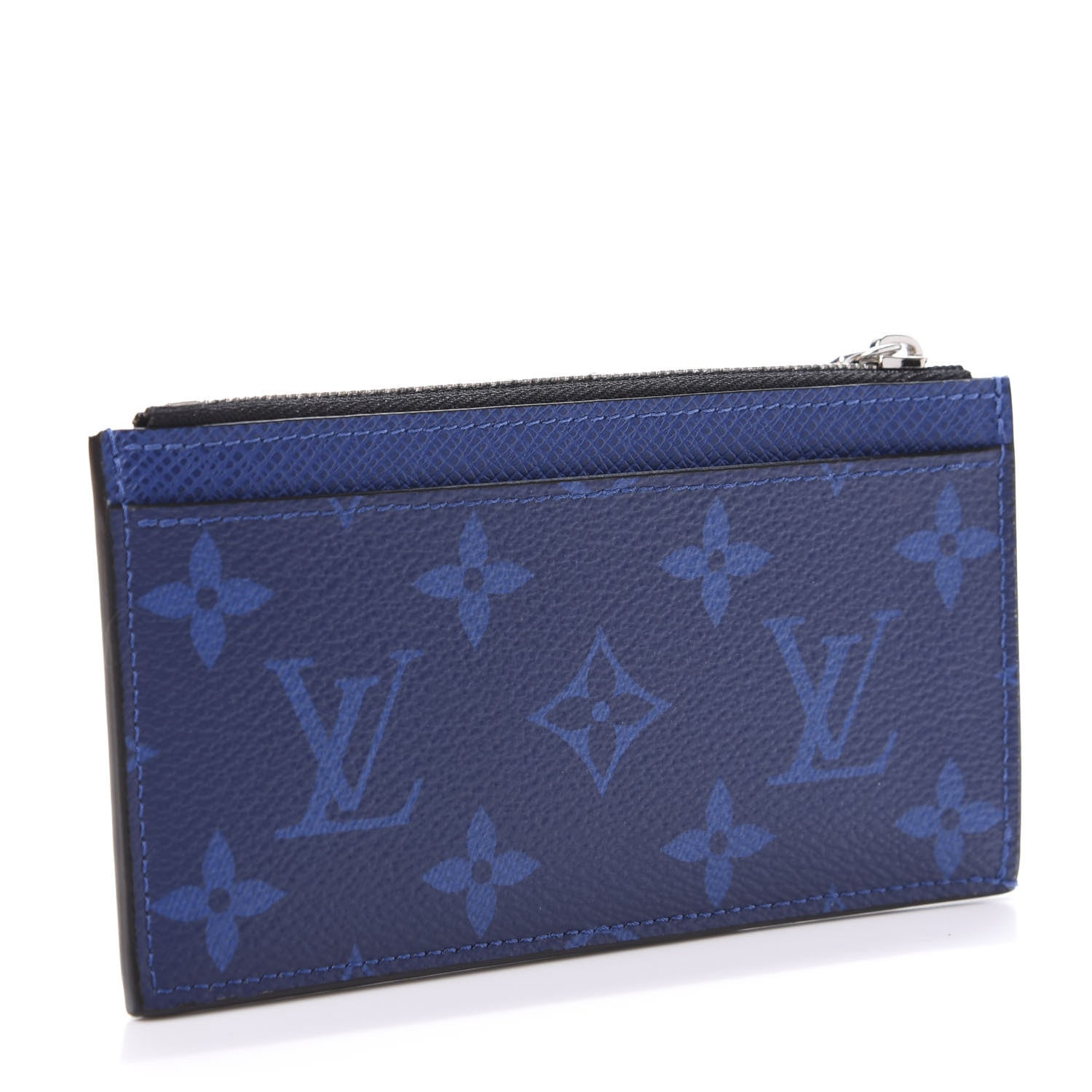 Louis Vuitton Monogram Taiga Coin Card Holder Cobalt 3 of 8