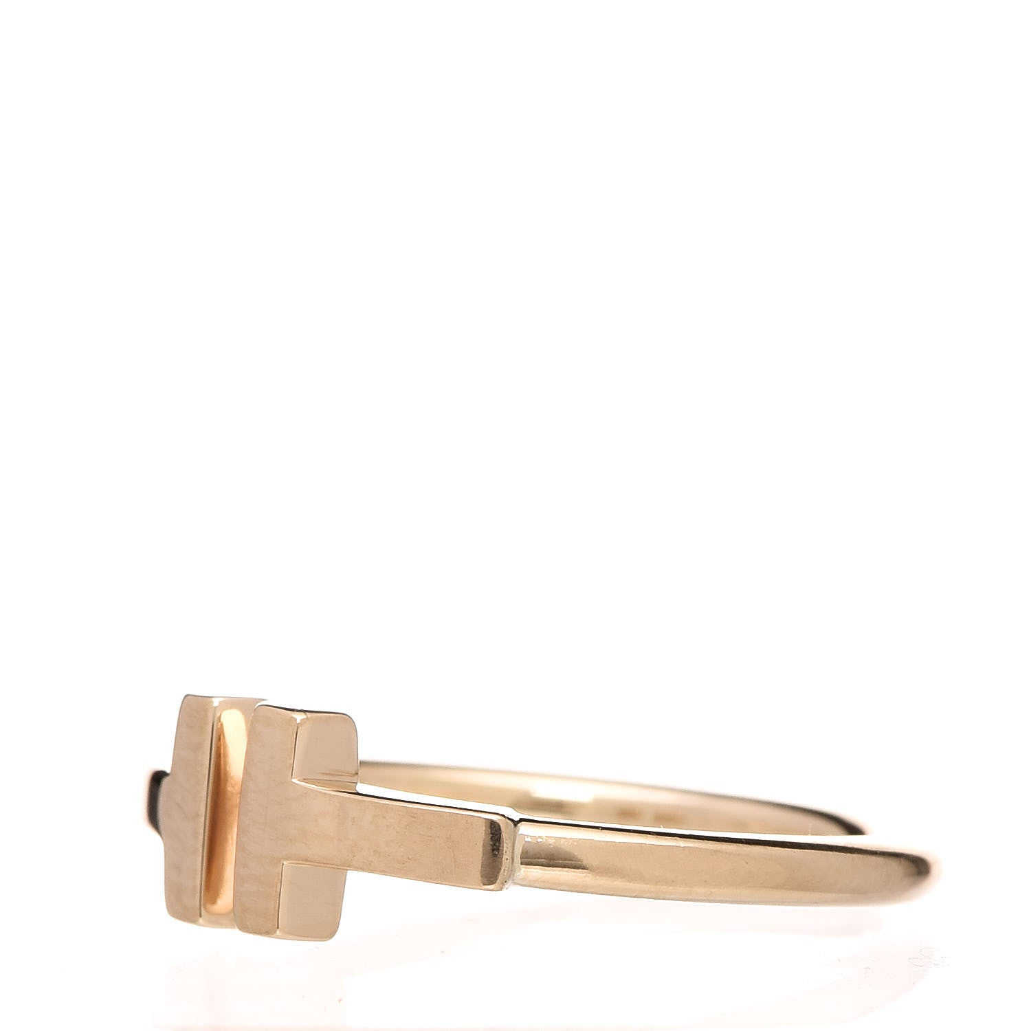 Tiffany 18K Yellow Gold T Wire Ring 50 5.5 3 of 5