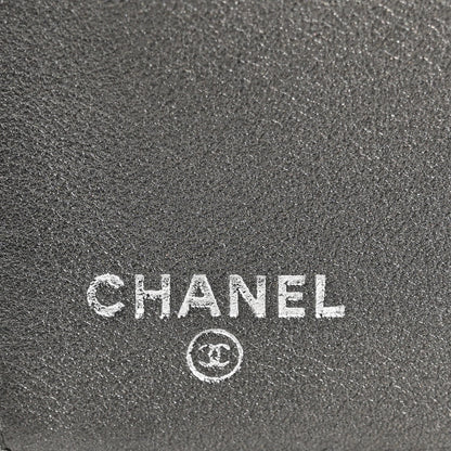 Chanel Metallic Caviar Timeless CC Yen Wallet Dark Silver 6 of 9