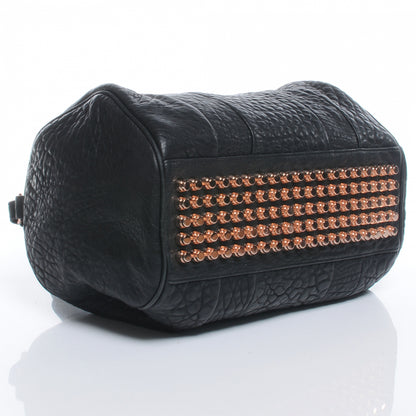 Alexander Wang Leather Rocco w Rose Gold Hardware Black 4 of 7
