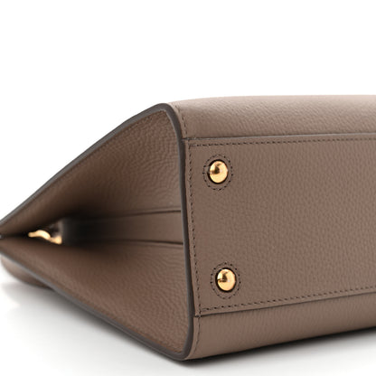 Burberry Grained Calfskin Small Frances Tote Light Saddle Brown 9 of 10