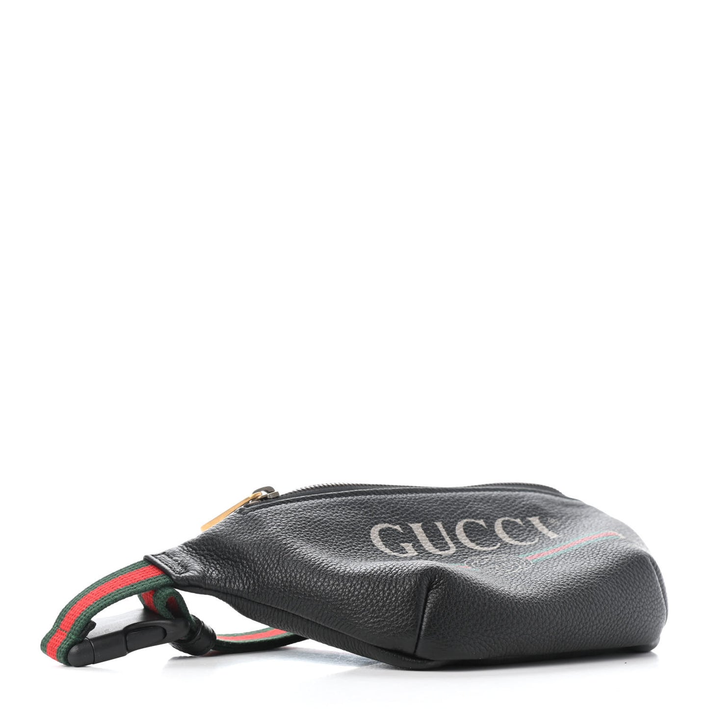 Grained Calfskin Small Logo Belt Bag Black