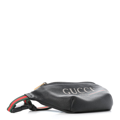 Gucci Grained Calfskin Small Logo Belt Bag Black 3 of 4