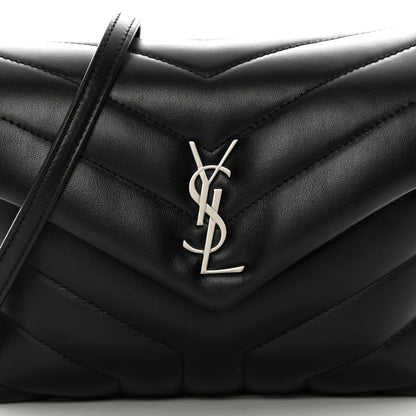 Saint Laurent Calfskin Y Quilted Monogram Toy Loulou Crossbody Bag Black 8 of 13