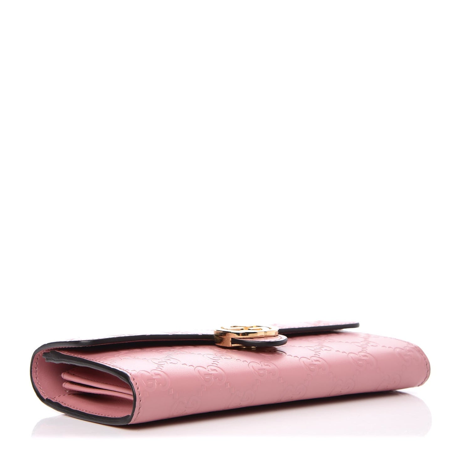 Guccissima Signature Icon Continental Wallet Carmine Rose
