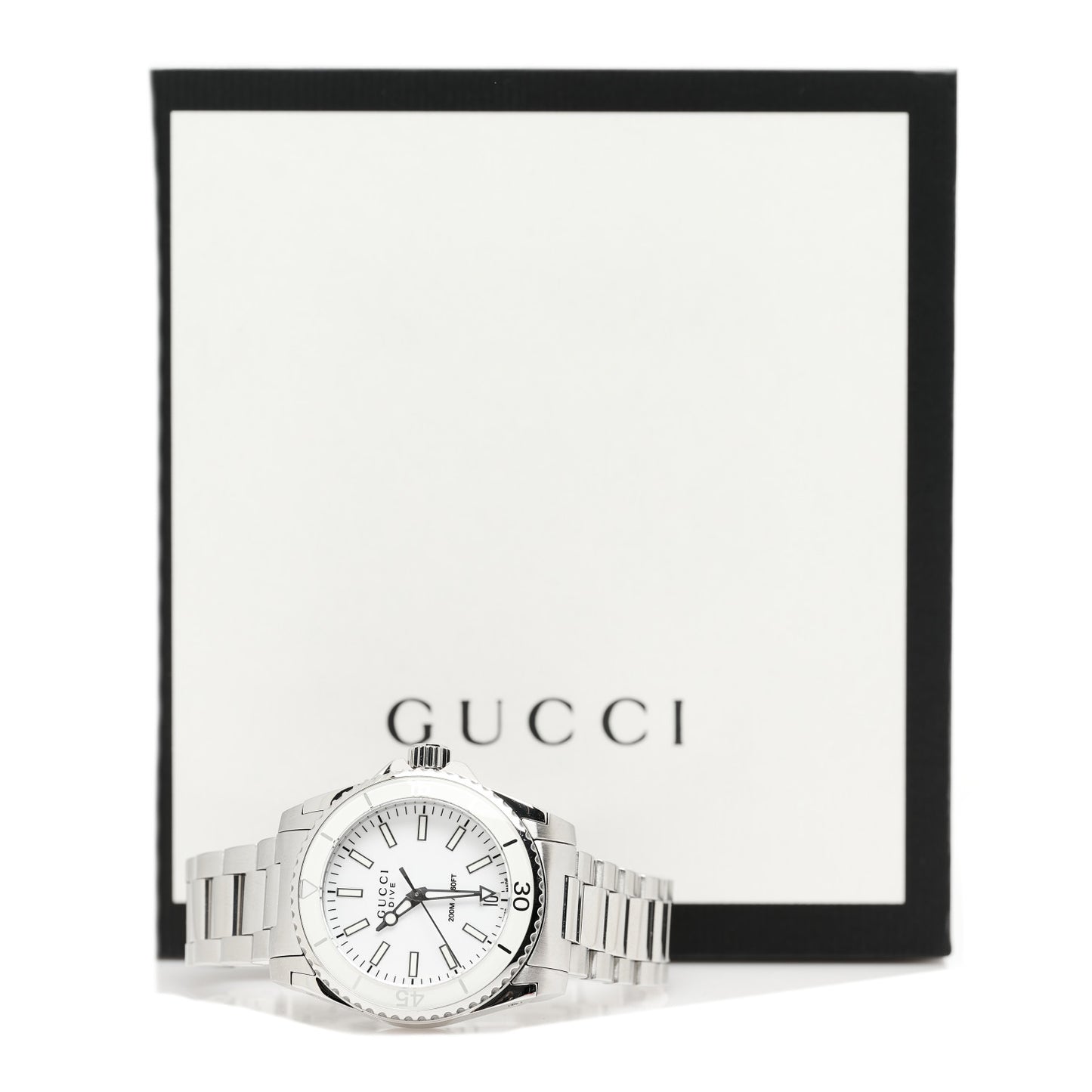Stainless Steel 32mm Dive Quartz Watch White