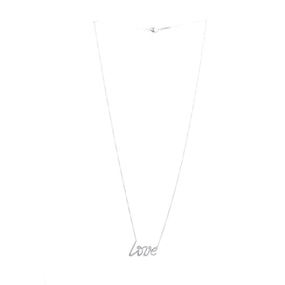 Tiffany 18K White Gold Diamond Paloma's Graffiti Love Pendant Necklace 3 of 7