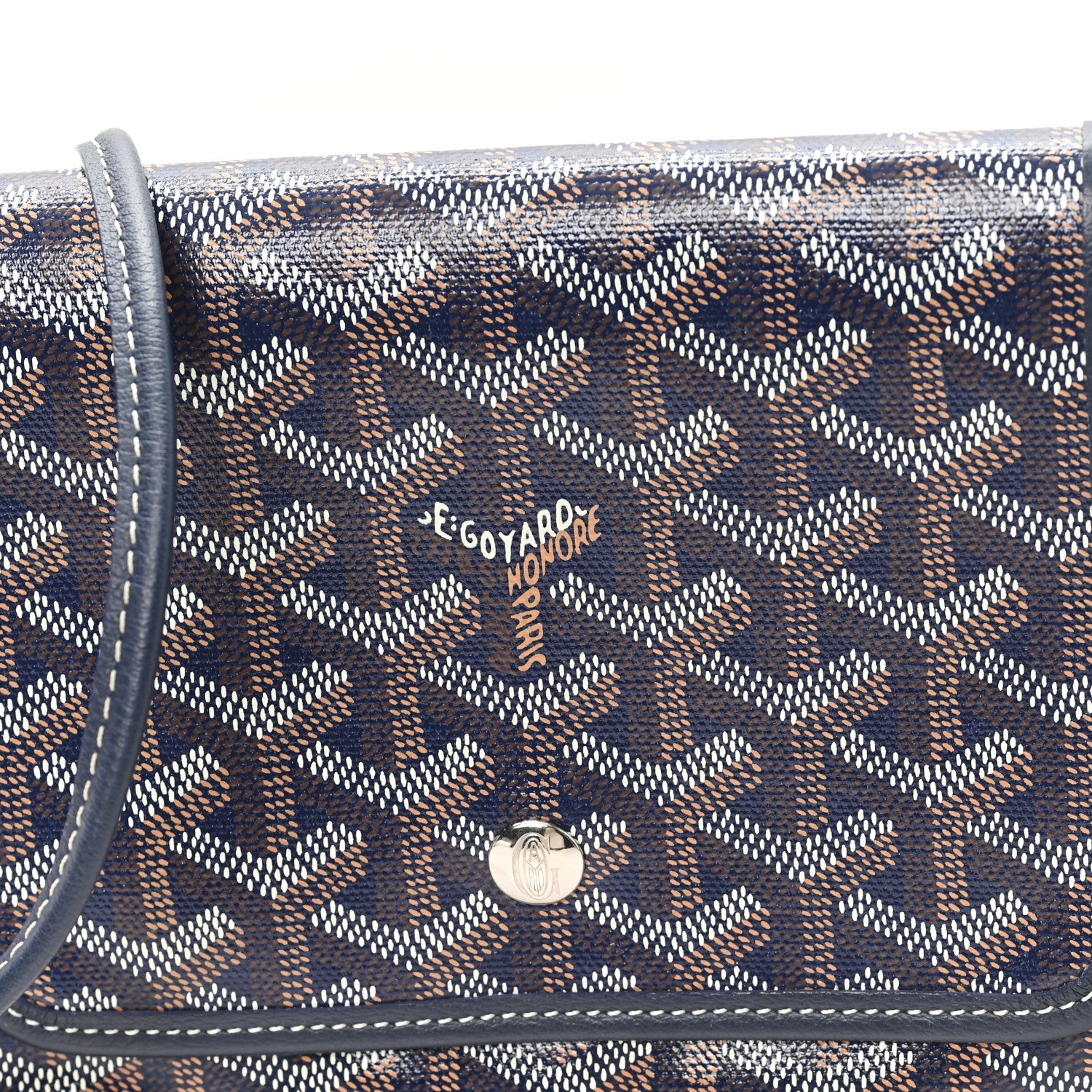 Goyard Goyardine Plumet Wallet Clutch Navy 6 of 8