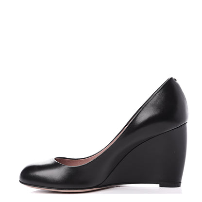 Gucci Kid Wedge Pumps 35 Black 1 of 10
