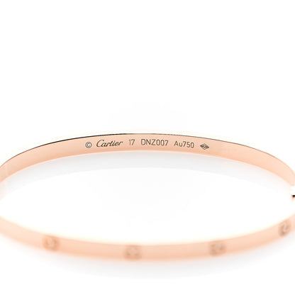 Cartier 18K Pink Gold Small LOVE Bracelet 17 4 of 5