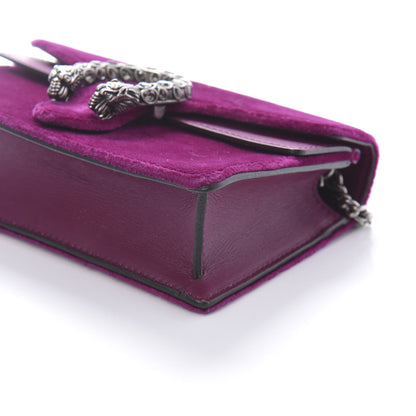 Gucci Velvet Super Mini Dionysus Shoulder Bag Fuchsia Violet Cyclamen 7 of 9