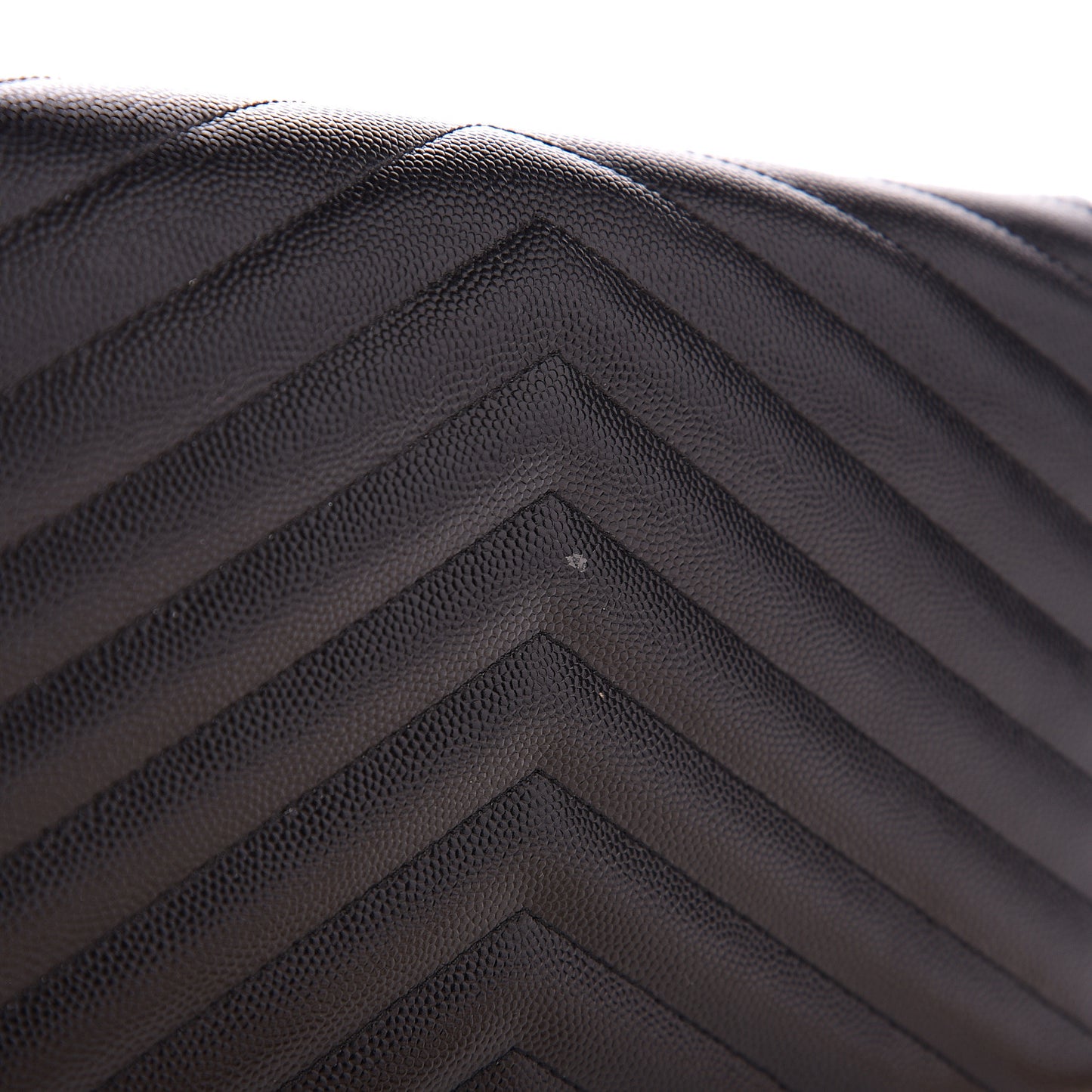 Grain De Poudre Matelasse Chevron Monogram Chain Wallet Black