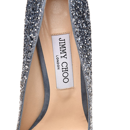 Jimmy Choo Glitter Degrade Romy 100 Pumps 39.5 Dusk Blue Silver 6 of 10