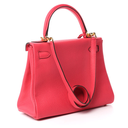 Hermes Taurillon Clemence Kelly Retourne 28 Rose Extreme 3 of 11