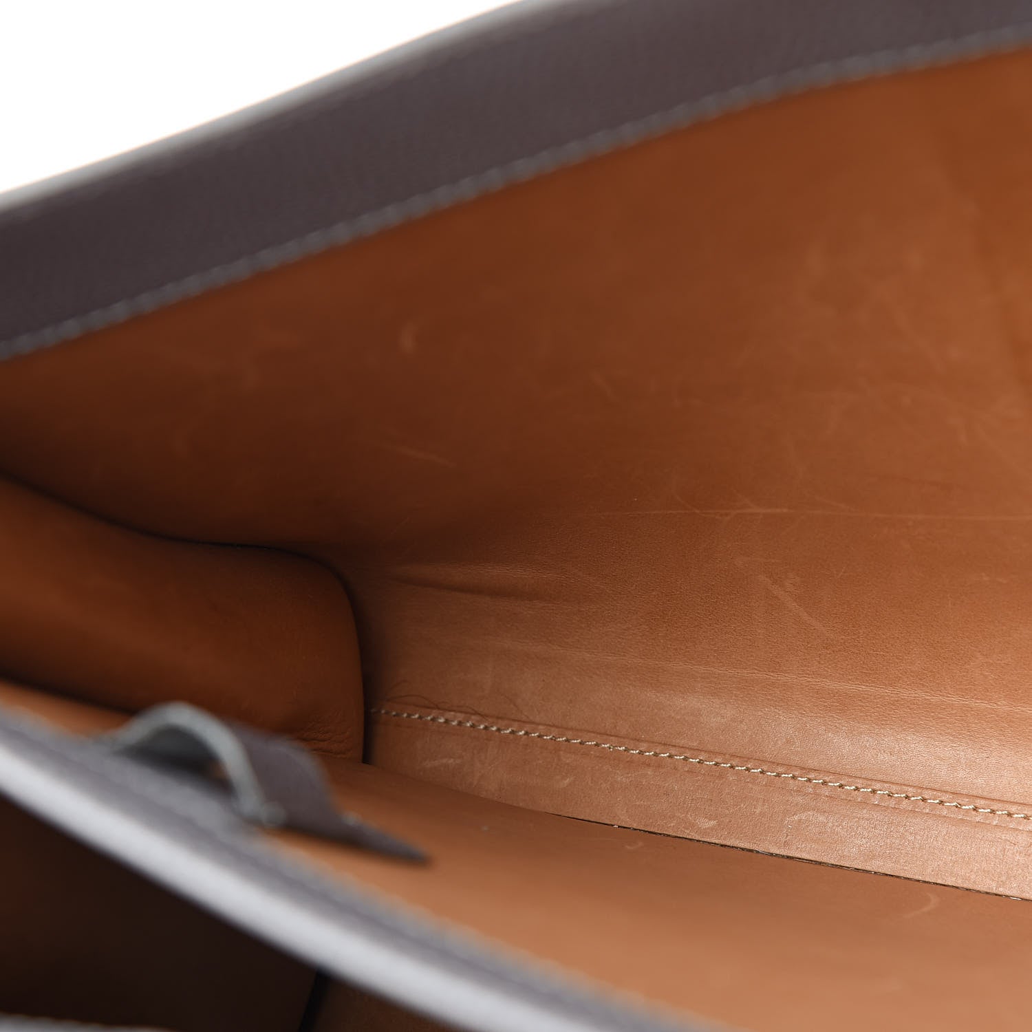 Delvaux Grained Calfskin Brillant Briefcase Grey 10 of 18
