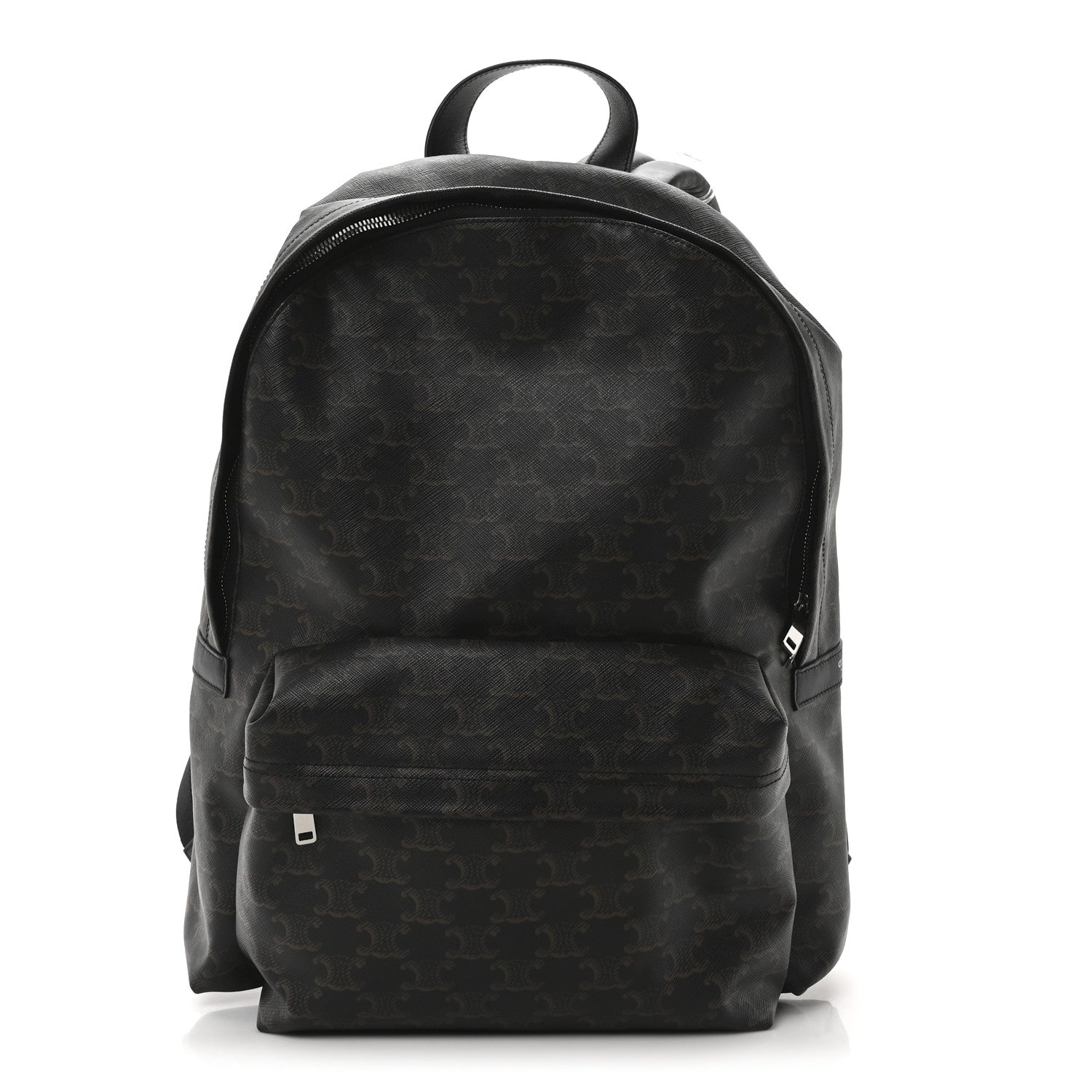 Celine Triomphe Canvas XL Calfskin Backpack Black 1 of 9