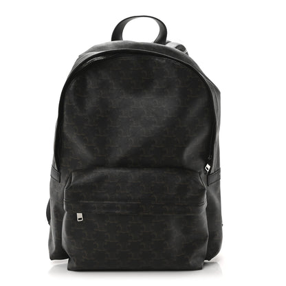Celine Triomphe Canvas XL Calfskin Backpack Black 1 of 9