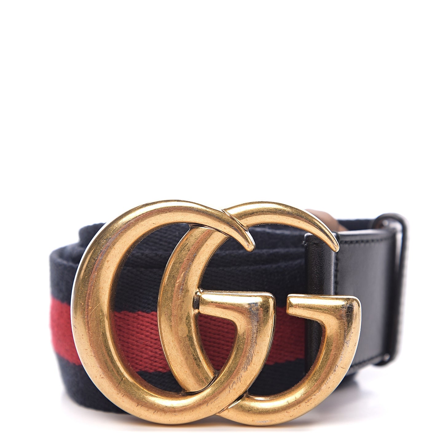 Nylon Calfskin Double G Web 40mm Belt 110 44 Blue Red Black