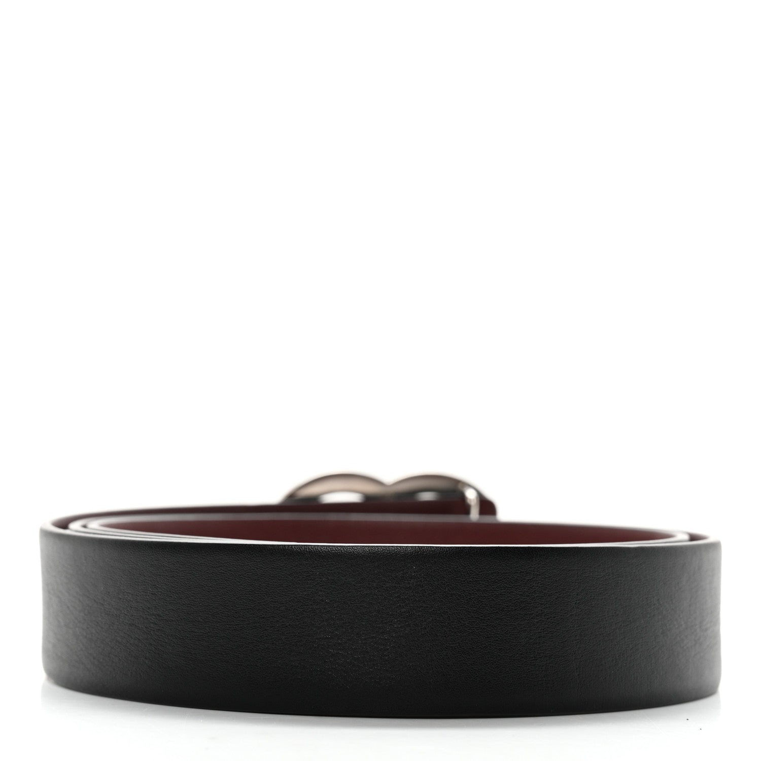Chanel Calfskin CC Reversible Belt 85 34 Black Burgundy 3 of 10