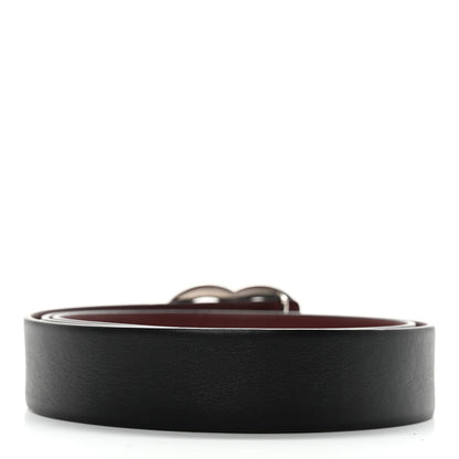 Chanel Calfskin CC Reversible Belt 85 34 Black Burgundy 3 of 10