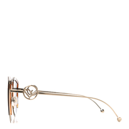 Fendi Metal Acetate F is Fendi FF Cat Eye Sunglasses FF 0290/S Gold 3 of 7