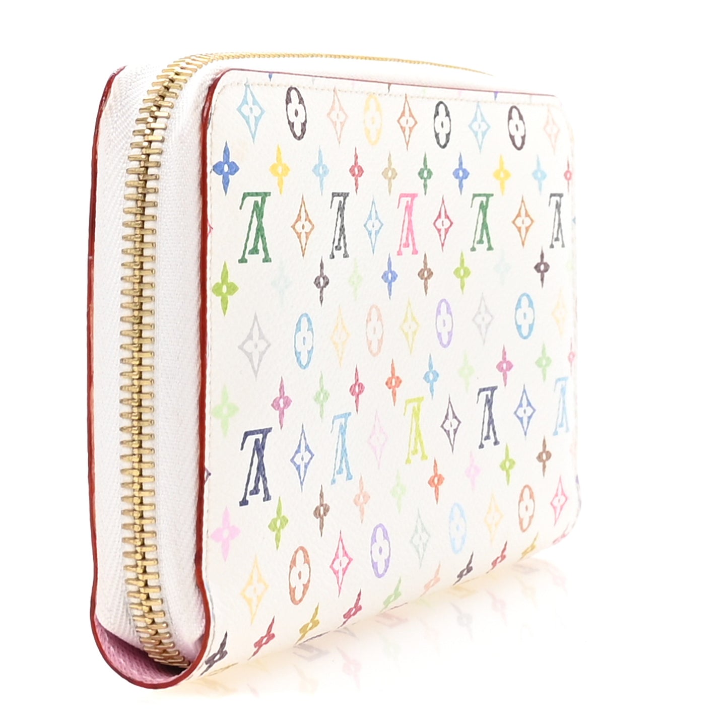 Monogram Multicolor Zippy Wallet White Litchi