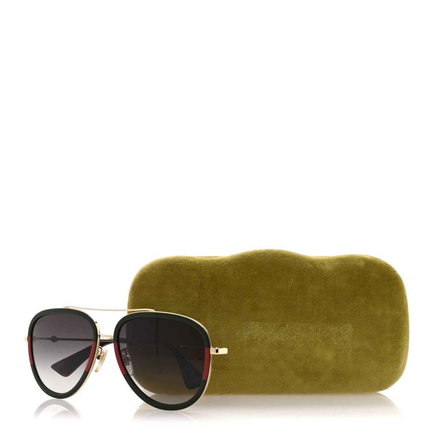 Web Aviator Sunglasses GG0062S Green Red