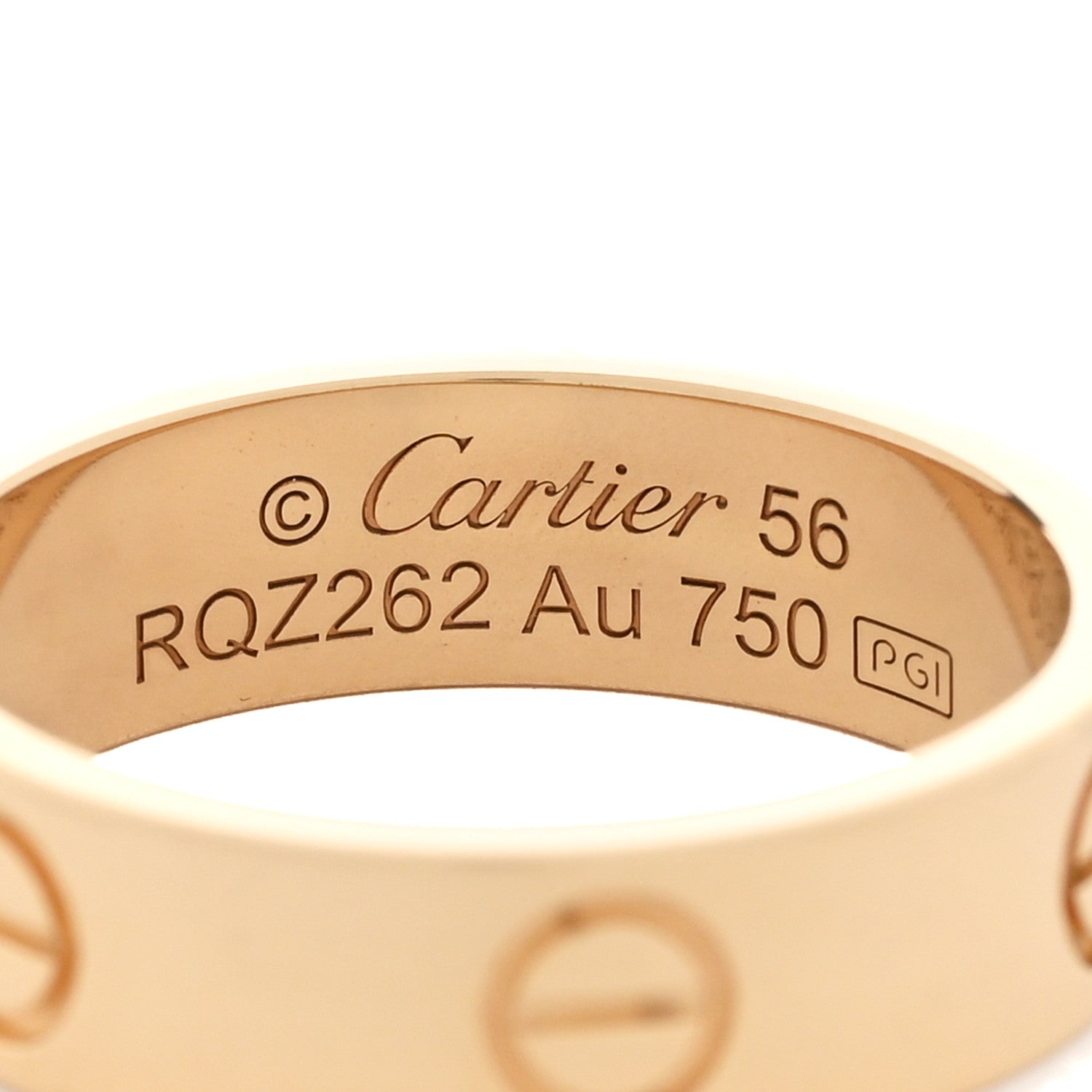 Cartier 18K Yellow Gold 5.5mm LOVE Ring 56 7.5 4 of 5
