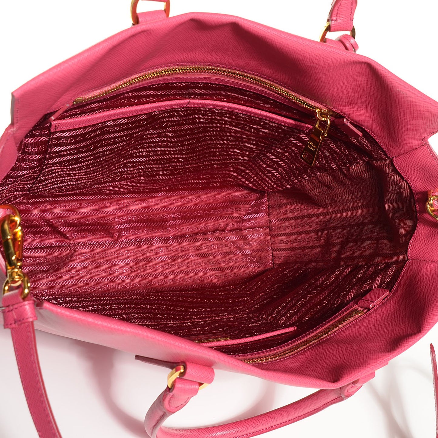 Saffiano Lux Double Handle Shopping Tote Peonia