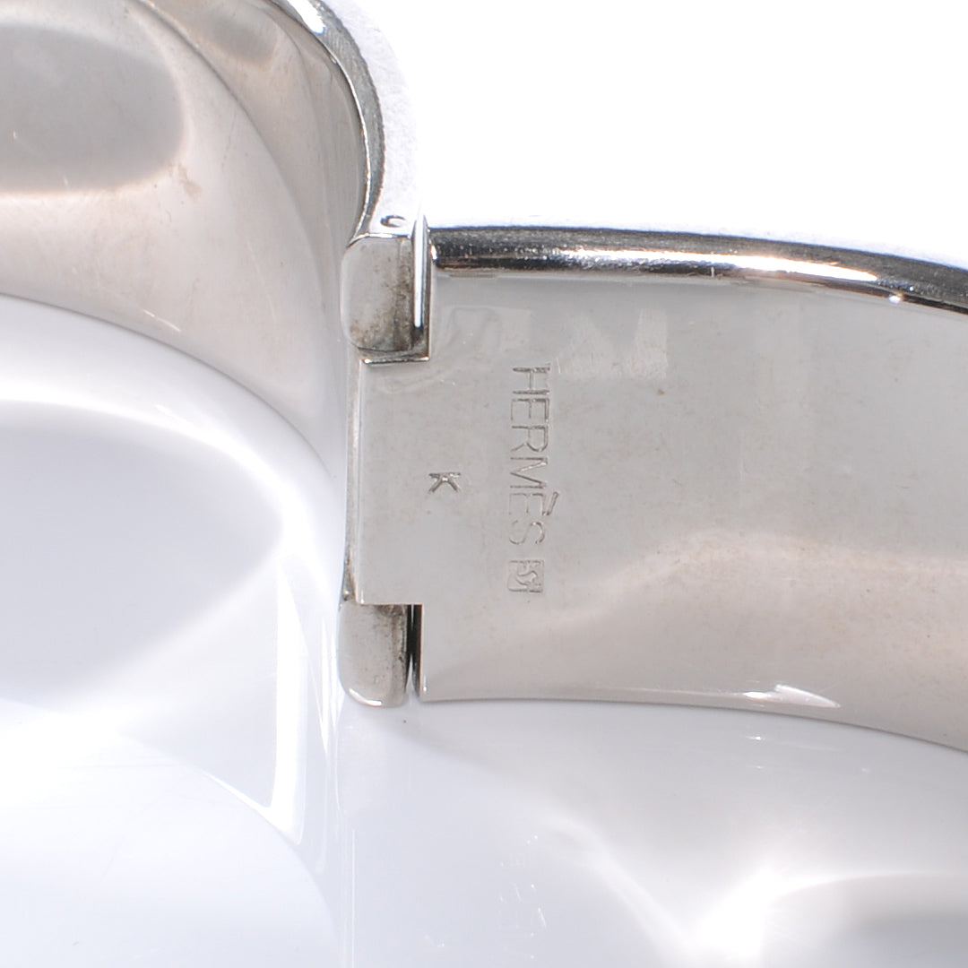 Hermes Enamel Clic Clac H Bracelet Wide GM Yellow 6 of 6