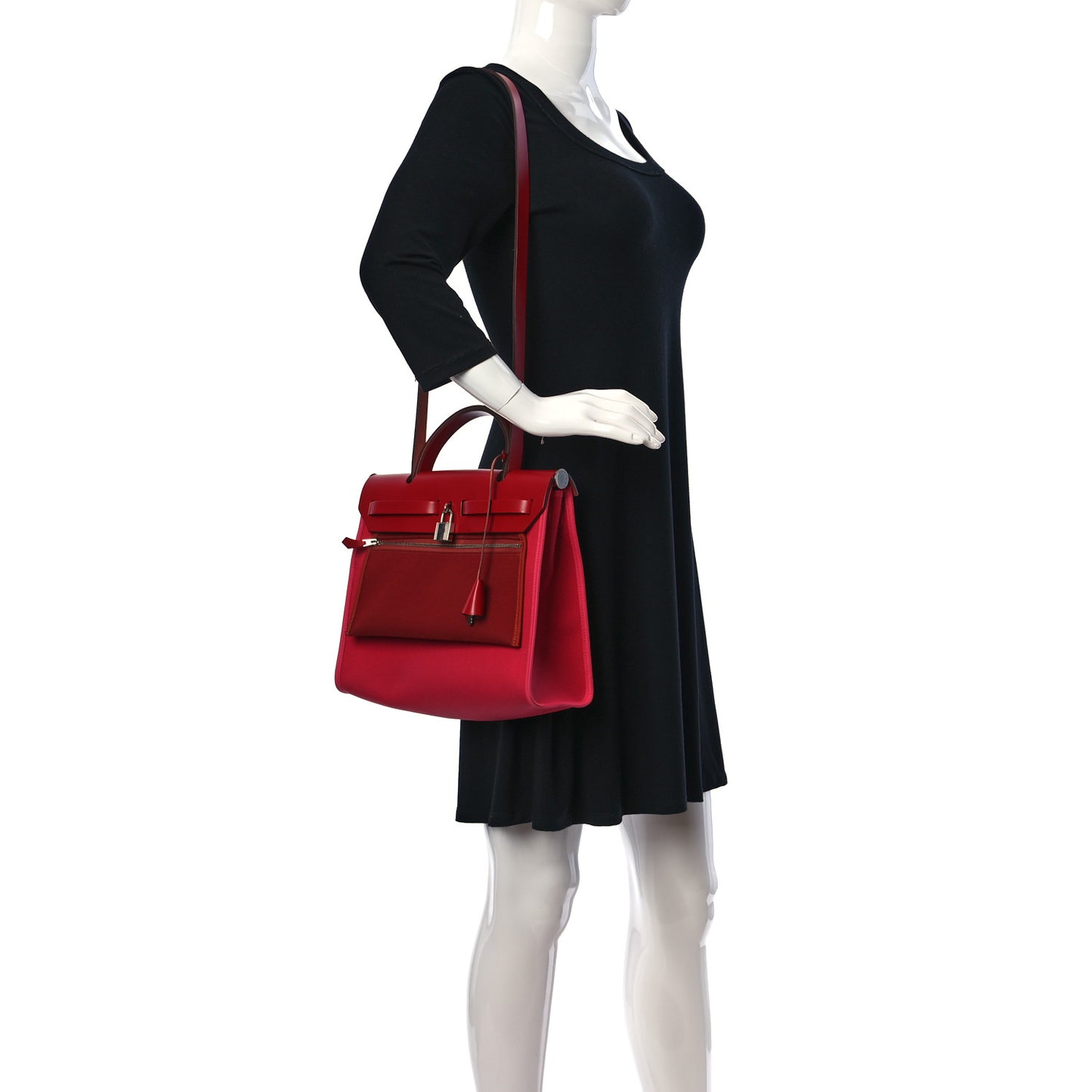 Military Toile Vache Hunter Herbag Zip 31 PM Rose Extreme Rouge Venetian Rouge Piment