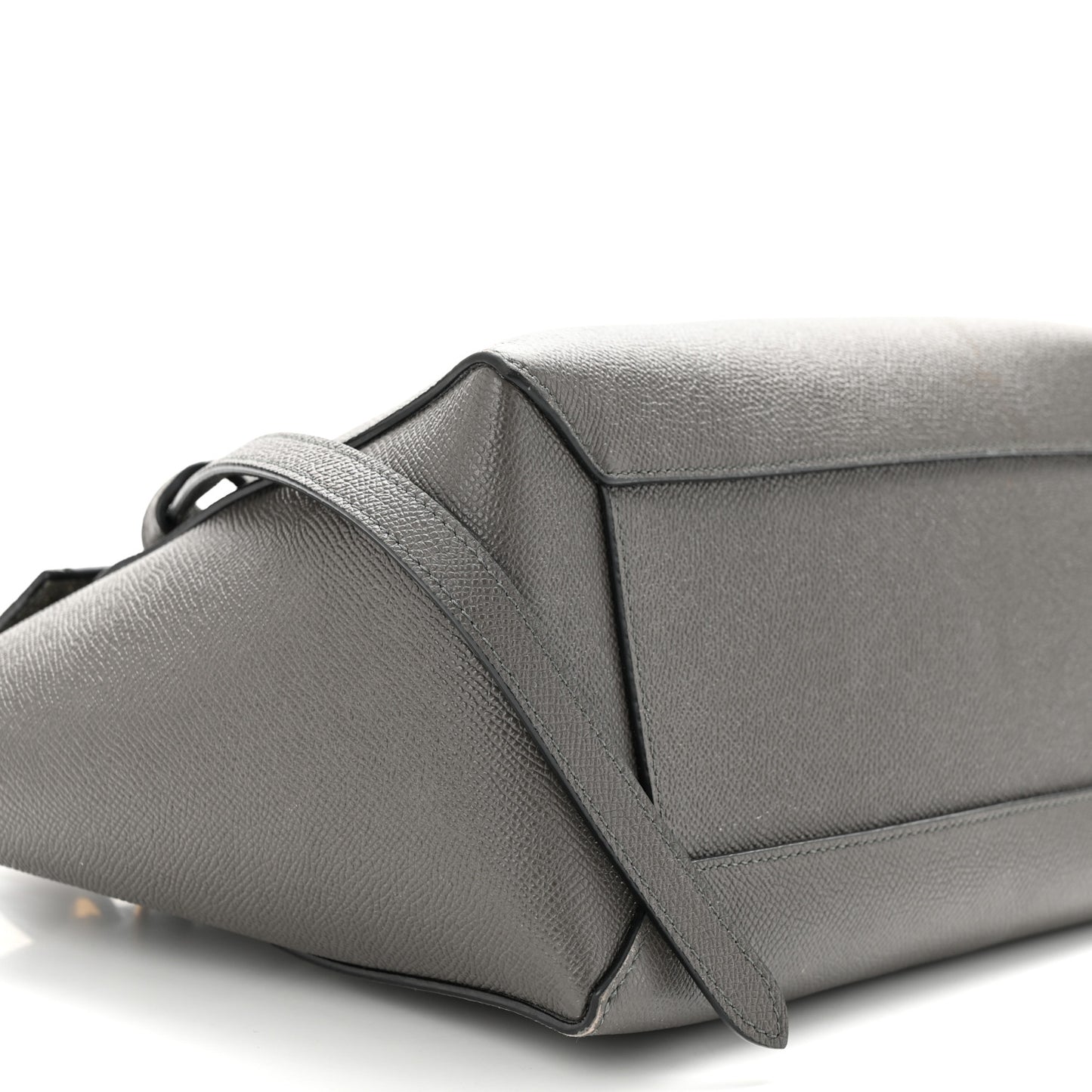 Baby Grained Calfskin Micro Belt Bag Grey