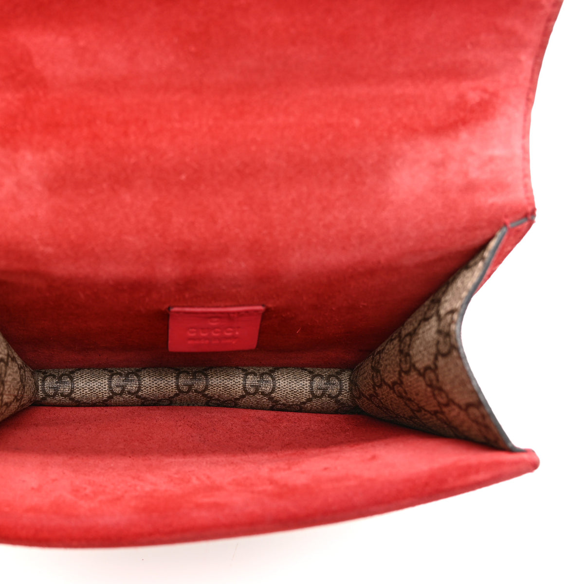 GG Supreme Monogram Mini Dionysus Shoulder Bag Hibiscus Red